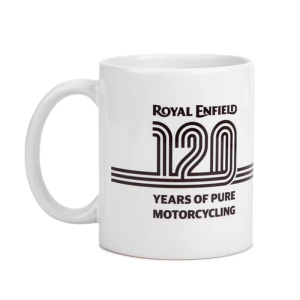 Royal Enfield 120th Anniversary Ceramic Mug White